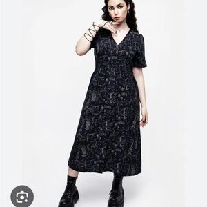 Disturbia Realm Button Down Midi Dress